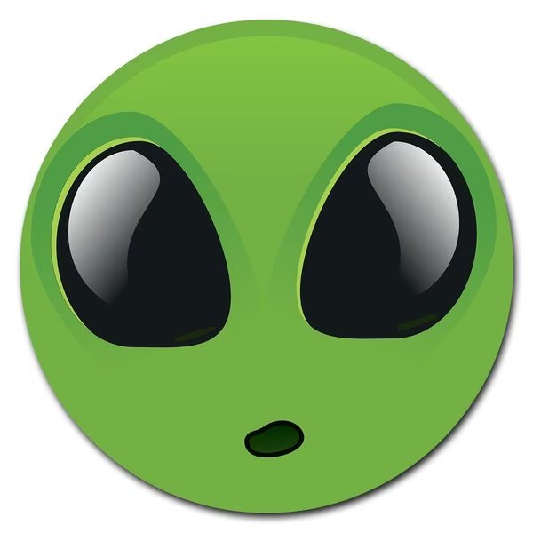 Alien Head Circle Vinyl Laminated Decal, Signmission, Mfr#: D-16-CIR-Alien Head